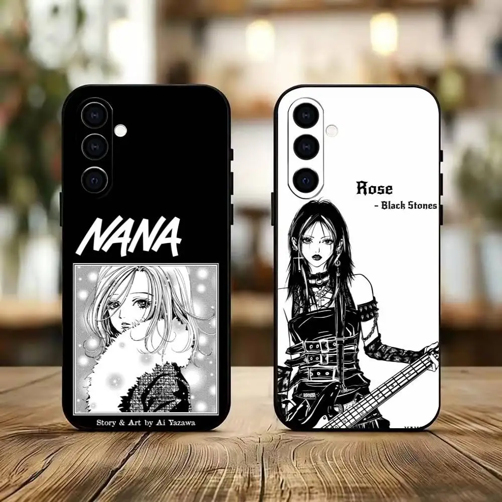 

NN-NANA Phone Case Black Silicone Soft For Samsung Galaxy A73,A72,A71,A70,A53,A52,A51