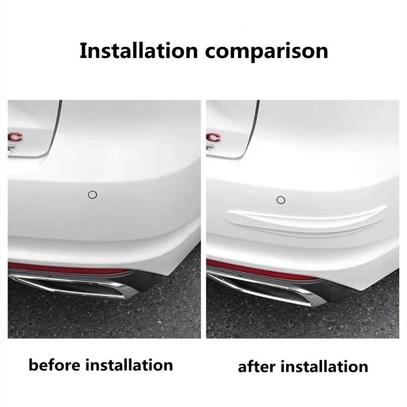 2/4PCS Car Front and Rear Bumper Anti-Collision Strip Door Body Anti-Scratch Anti-Collision Protection Sticker Car Accessories 5