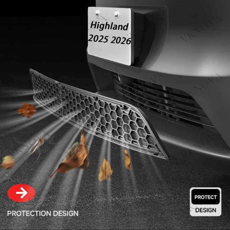 For Tesla New Model 3 Highland 2025 2026  Lower Bumper Anti Insect Net Anti Dust Proof Inner Vent Grille Cover Insect-proof