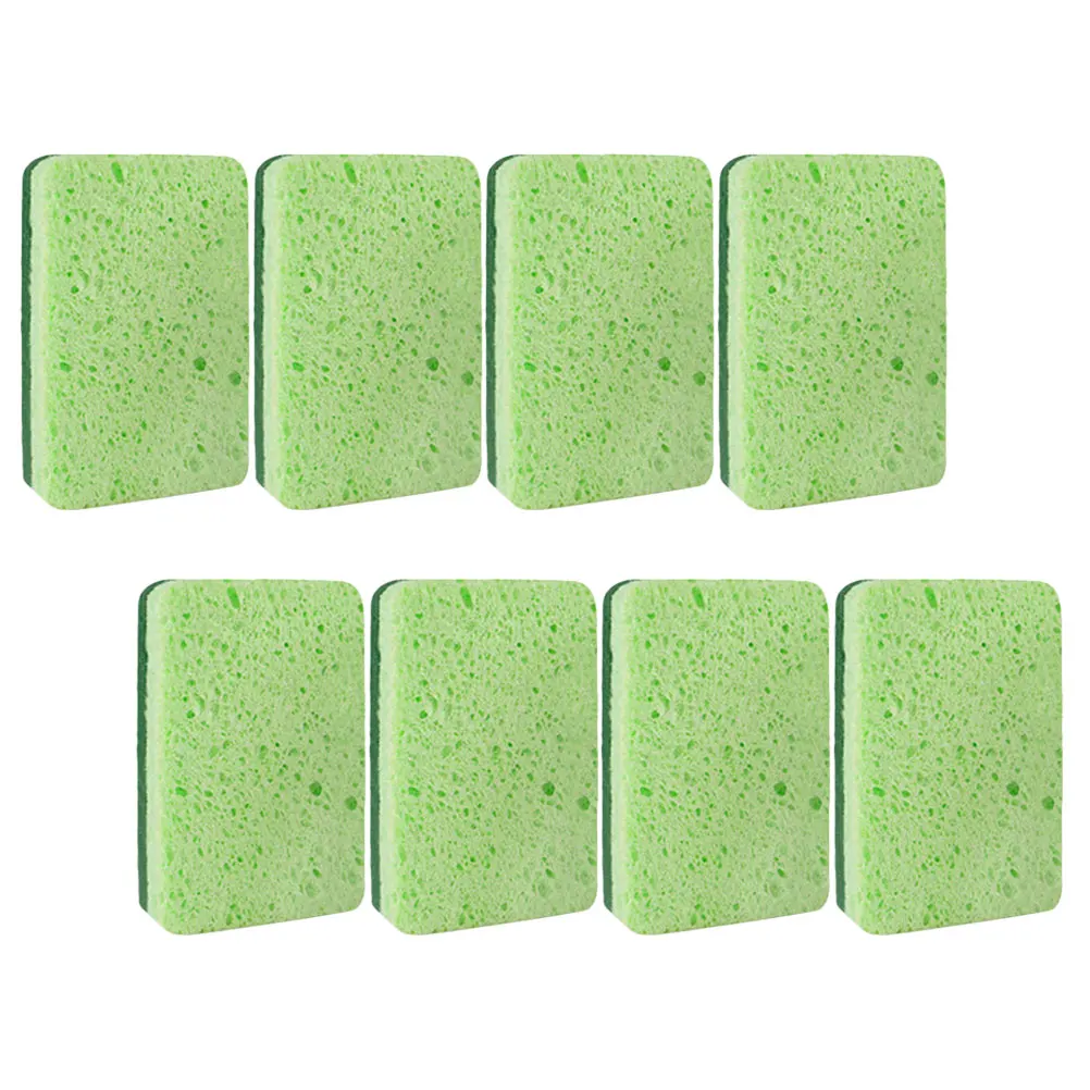 

8pcs Dishwashing Sponge Kitchen Cleaning Scrubbers Reusable Oil Resistant Heavy Duty Non Scratch Absorbent Foam