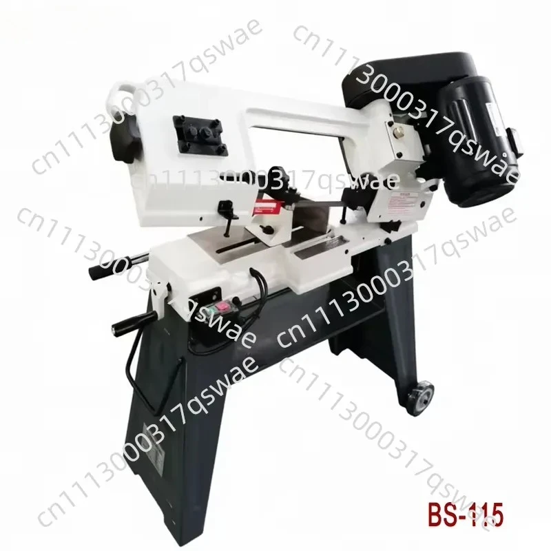 High-precision metal band saw with a cutting capacity of 115 mm, supports 45-degree/90-degree angle cutting