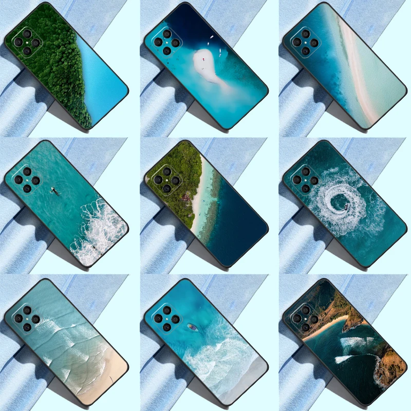 The Sea Waves Beach Case For Huawei P30 Pro P50 P40 P20 Lite Nova 9 5T Cover For Honor X8 X7 X9 50 Lite 70