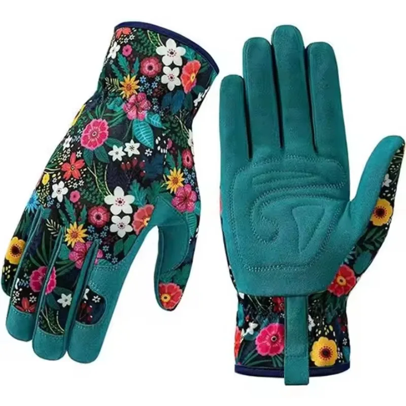 Women's Thorn-Proof Knitted Leather Gardening Gloves Puncture Resistant Protective Gear For Working Free Sample