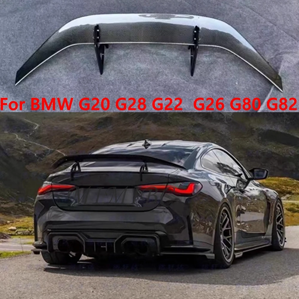 

For BMW M3 M4 G20 G28 G22 G23 G26 G80 G82 2021-2023 High Quality Real Carbon Fiber Car Rear Wing Trunk Lip Spoiler