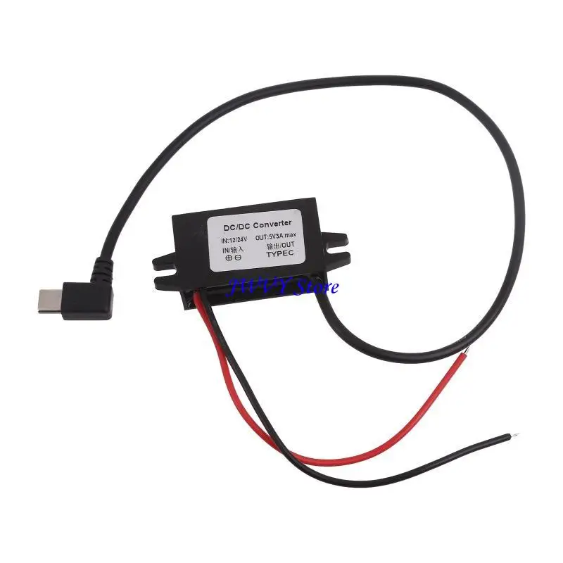 573A 12V to 5V 3A DCDC DCDC Step Down Converter Type-C USB Buckk Power Supply Regulator Car Power Adapter