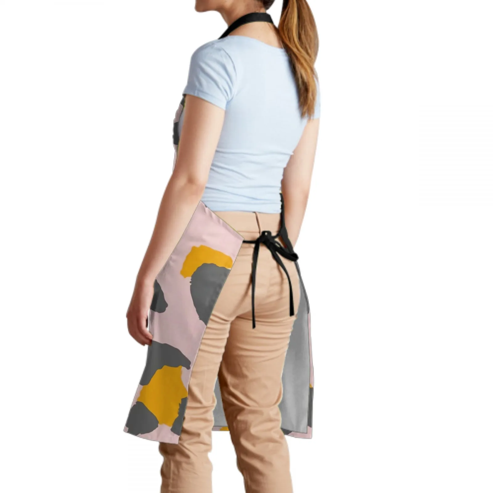 Colorful Waterproof Apron with 2 Pockets Kitchen Chef Apron  Apron for Hair Brushing Cooking Baking Painting Gardening