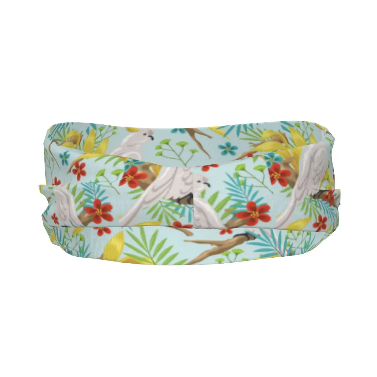 Headband Sports Yoga Fitness Stretch Sweatband Hair Band Elasticity Headband Tropical Leaves Parrots