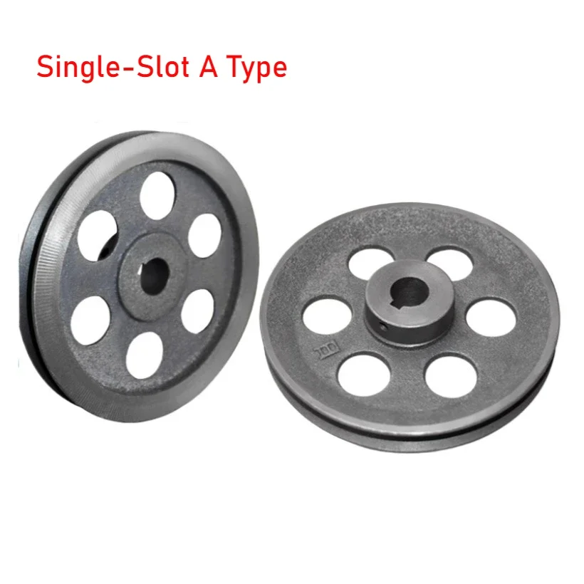 1pc Dia 150-200mm Thickened V-Belt Pulley Hollow Single-Slot A Type Pulley Cast Iron Wheel Power Tool Accessories