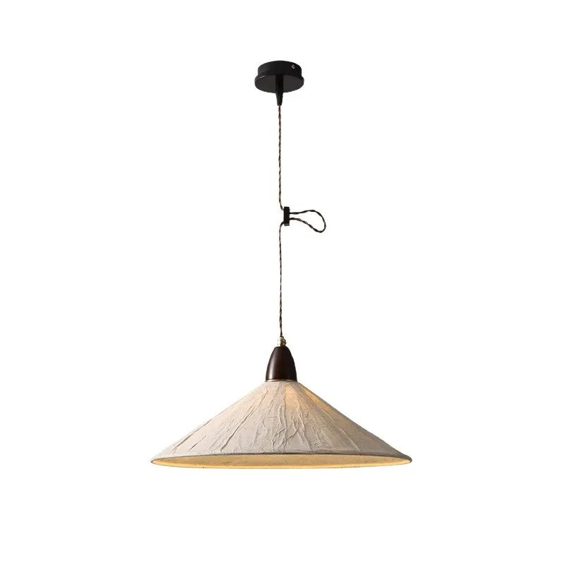 

Medieval wabi-sabi wind dining table chandelier, handmade rice paper zen decoration Song Dynasty aesthetic chandelier