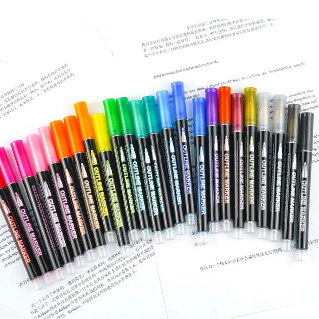 أقلام تحديد ABS لامعة، أقلام تلوين عصا الضوء لبطاقات المعايدة، أقلام مخططة لامعة