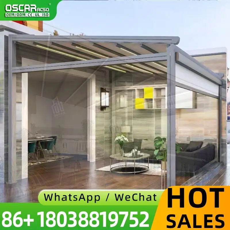 Motorized Retractable Outdoor Folding Waterproof Roof Awning Curved Canopy for Garden Patio Terrace Retractable Canopy Pergola