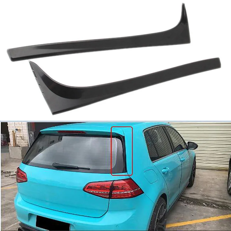 

Black Rear Window Side Spoiler Wing For GOLF 7 MK7 GTD R 2014-2018 Car-Styling Auto Rear Window Mirror Tail Accessories