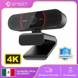 Webcam 4K Autofocus Web Camera Streaming EMEET USB Computer Camera with 2 Noise-canceling Microphones 66° View for Zoom/Laptop