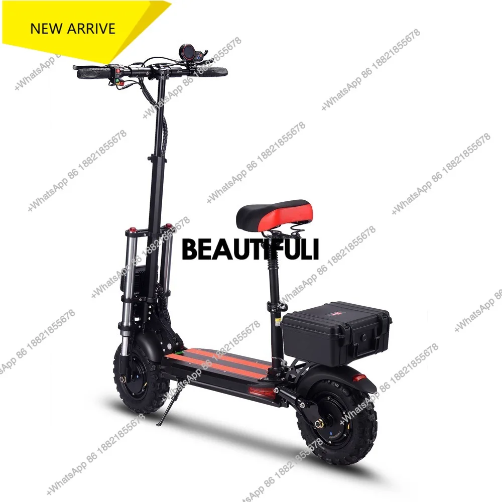 large shock absorption double spotlight off-road wide tire electric vehicle dual drive electric vehicle adult folding car