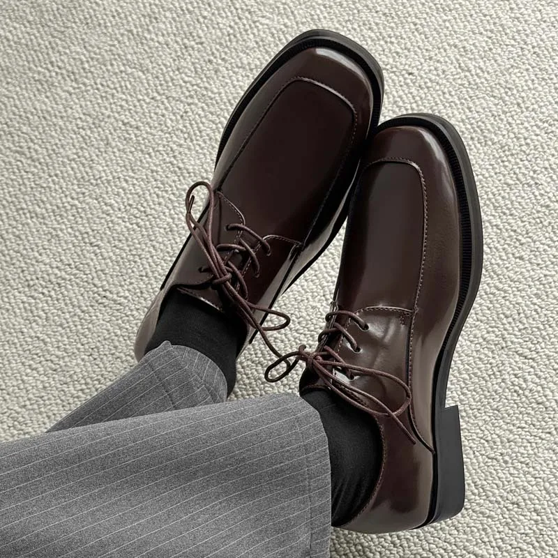 

Classic Business Men's Dress Shoes Fashion Elegant Formal Wedding Shoes Men Black Lace Up Office Oxford Shoes for Men Luxury Men