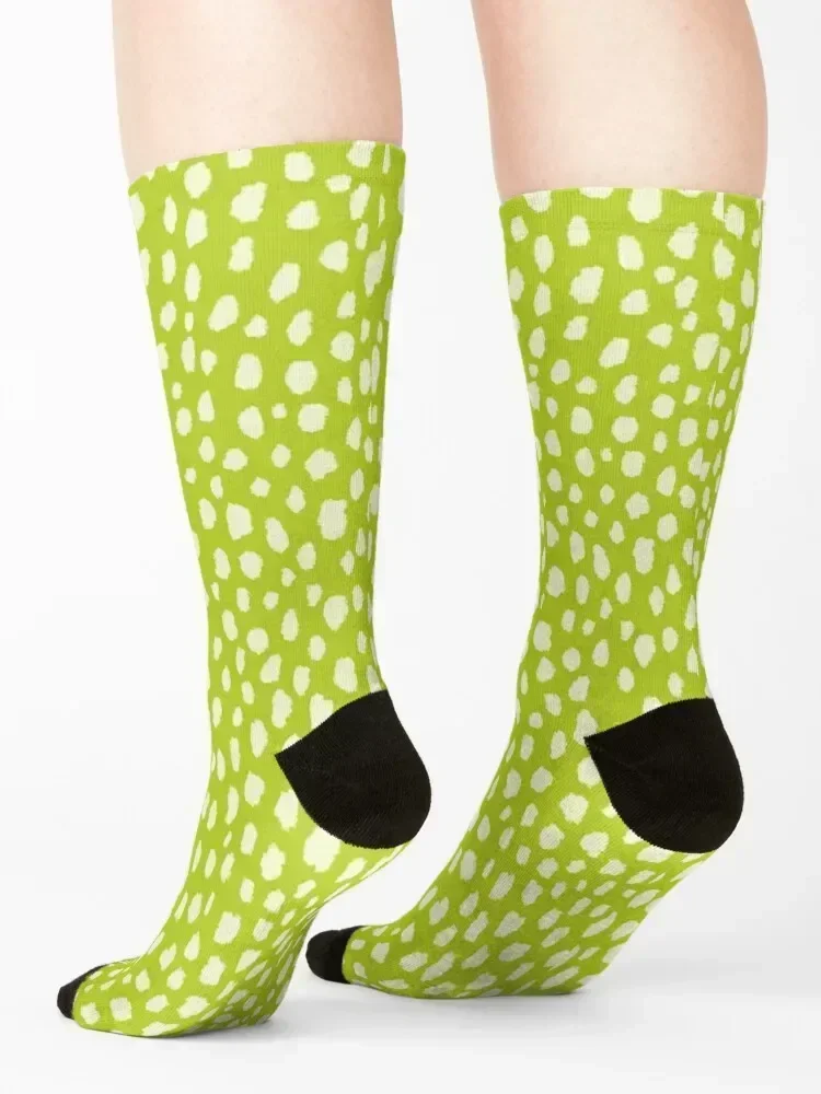 Chartreuse Spots Pattern Socks winter ankle golf crazy Socks Women's Men's