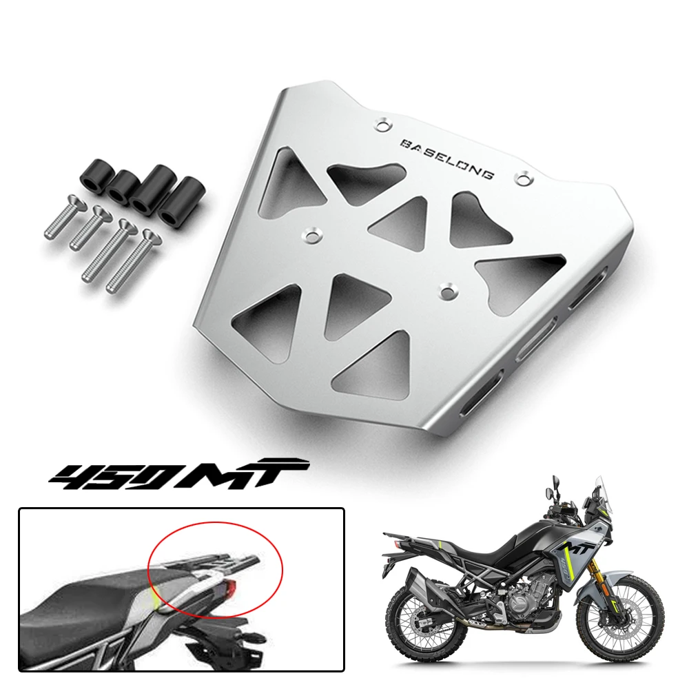 

Motorcycle Accessories Luggage Holder Bracket For CFMOTO CF MOTO 450MT 450 MT 2024 2025 Rear Luggage Rack Top Case Mount Plate