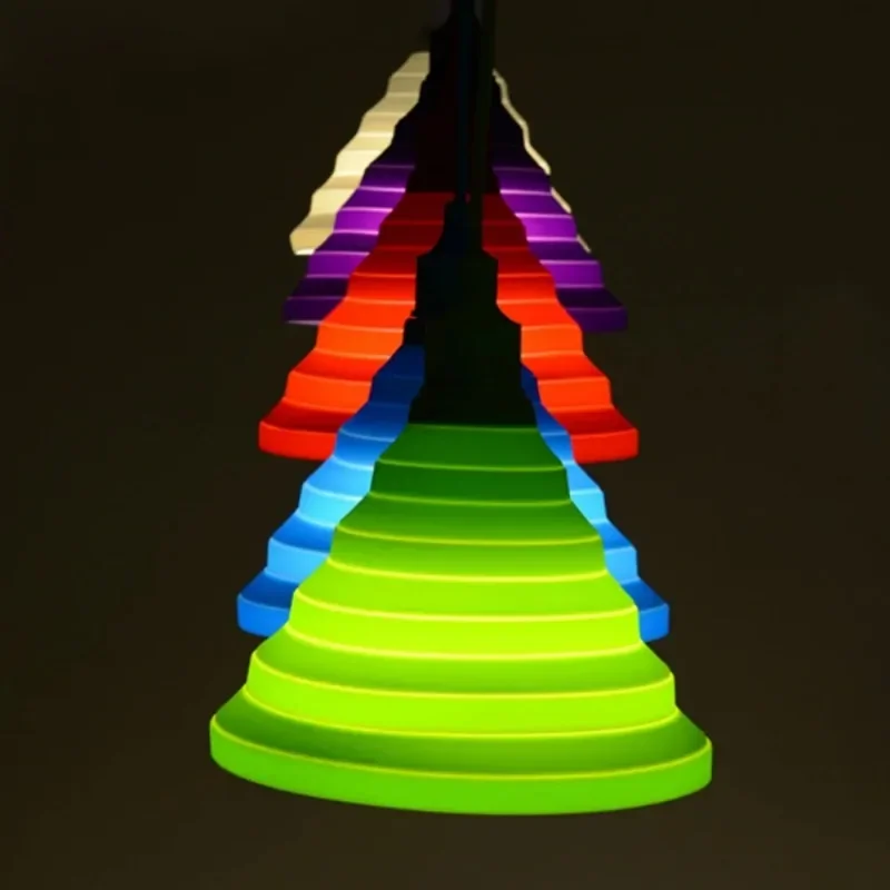 Modern Simple Colorful Silicone Fashion DIY Design Color Children Bedroom Restaurant Pendant Lamp Single Head E27