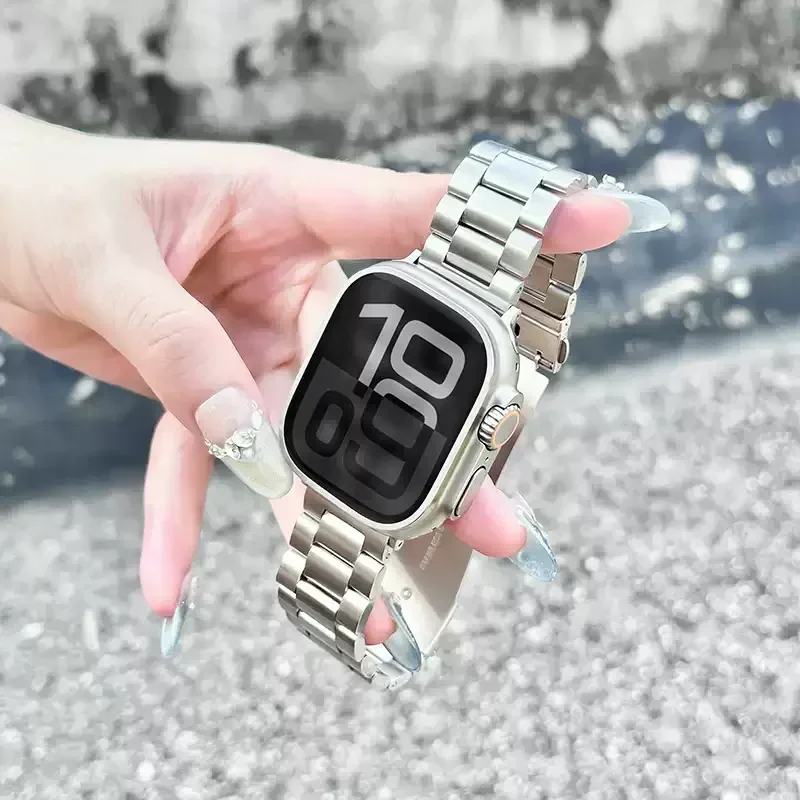 أشرطة من الفولاذ المقاوم للصدأ لساعة أبل الترا 3/2/1 49 مللي متر 45 مللي متر 44 مللي متر 42 مللي متر-40 مللي متر-41 مللي متر-46 مللي متر سلسلة الفرقة المعدنية 11 10 9 8 7 6 5 4 3 se3