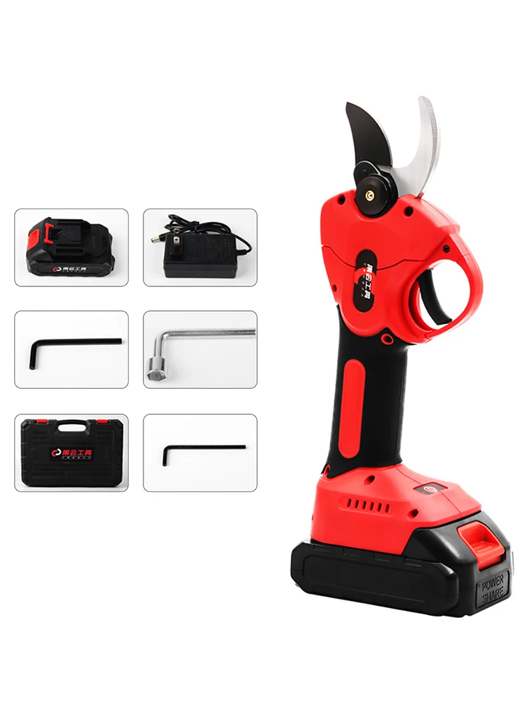 21V Cordless Electric Pruner Pruning Shear Efficient Fruit Tree Bonsai Pruning Branches Cutter Landscaping Tool Power Tools