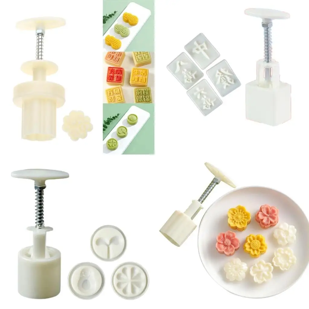 

G6KF Various Mooncake Moulds Multi-Purpose Reusable Festival Cookie Decorate Tool