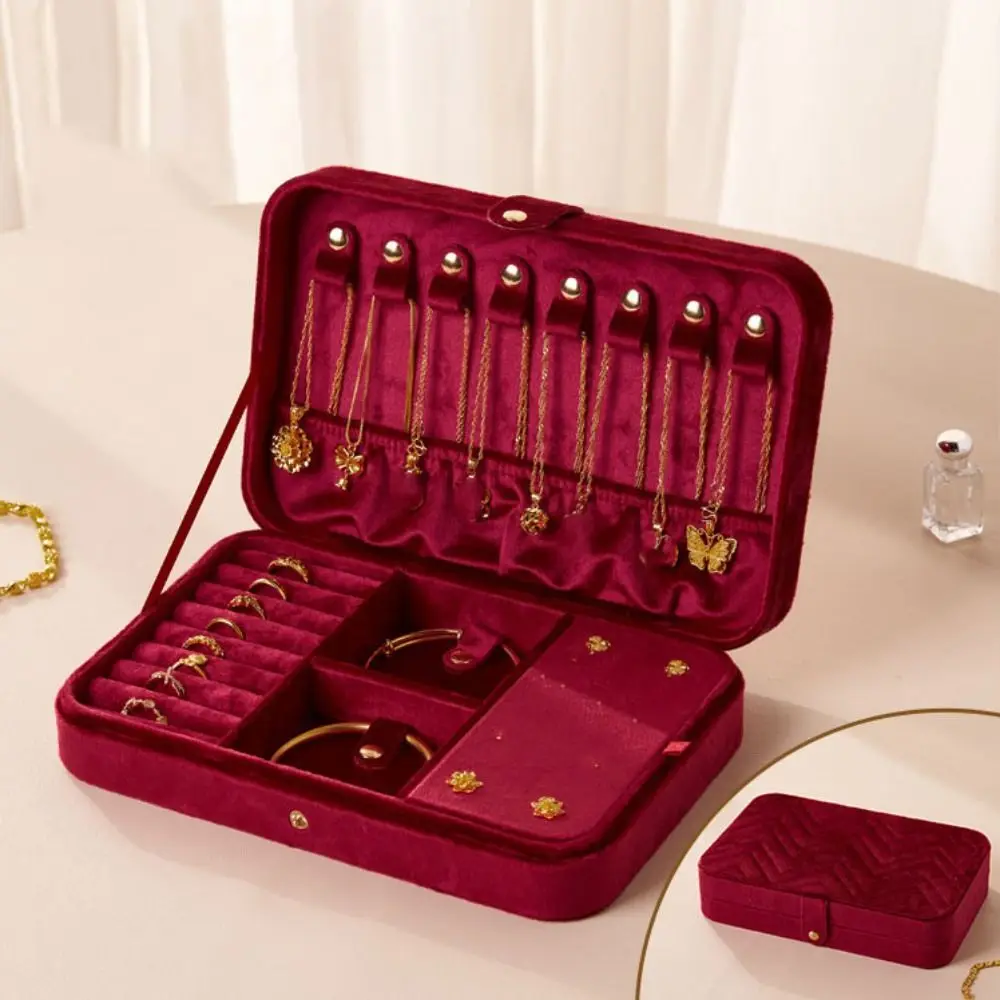

Rings Necklace Jewelry Packing Bag Bracelet Earrings Large Capacity Jewelry Storage Case Organizer Velvet Jewelry Holder Gift