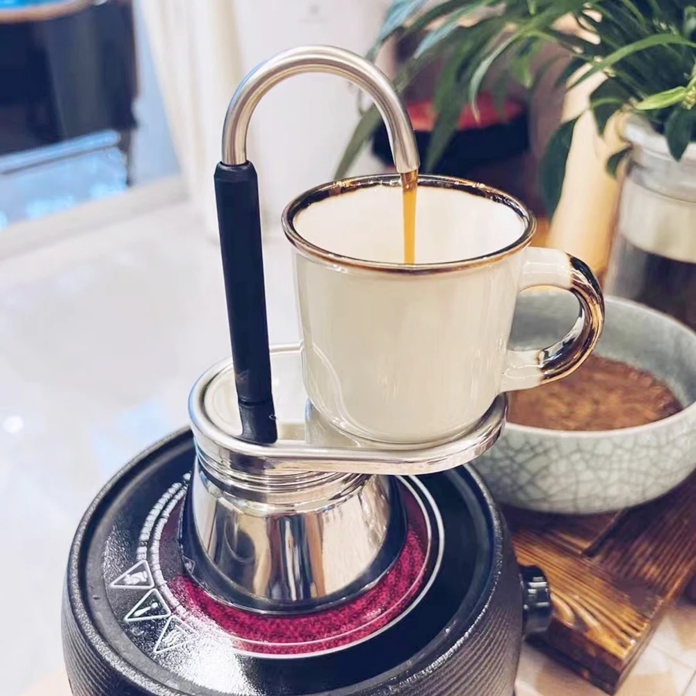 وعاء موكا أنبوب واحد/مزدوج سهل التشغيل وعاء تنظيف سريع 304 إبريق قهوة من الفولاذ المقاوم للصدأ صانع الاسبريسو هدية للرجال والنساء #2