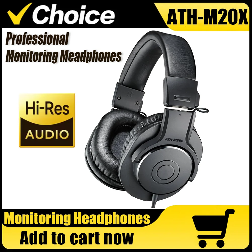 ATH M20X Ath-m20x Professional Studio Monitor Headphones Head Mounted Audio