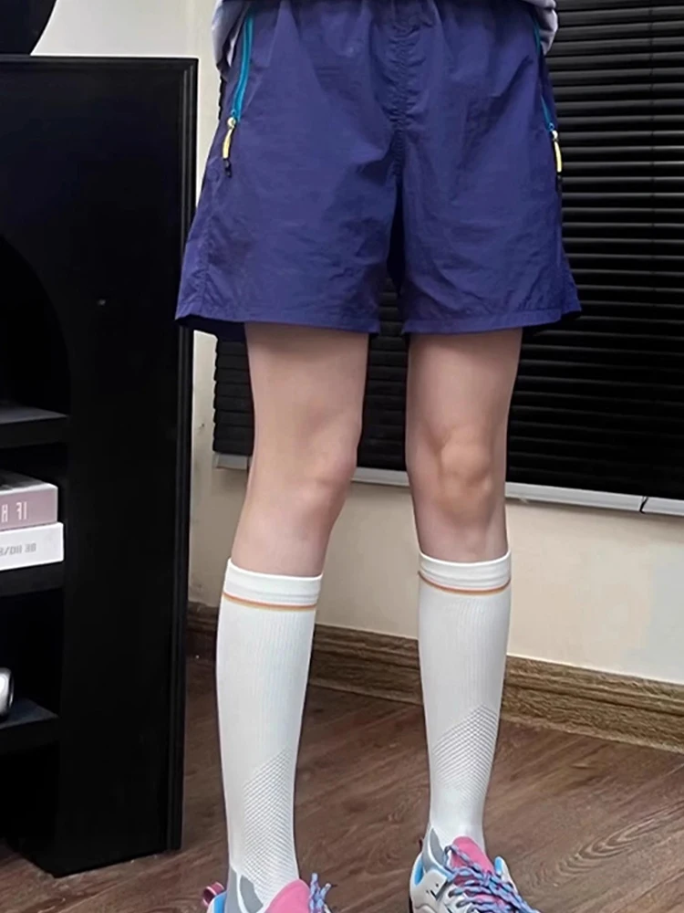 Ropa de trabajo Spor Qui-Dry para mujer, pantalones deportivos morados, bádminton al aire libre, pantalones informales duraderos de cinco cuartos de longitud