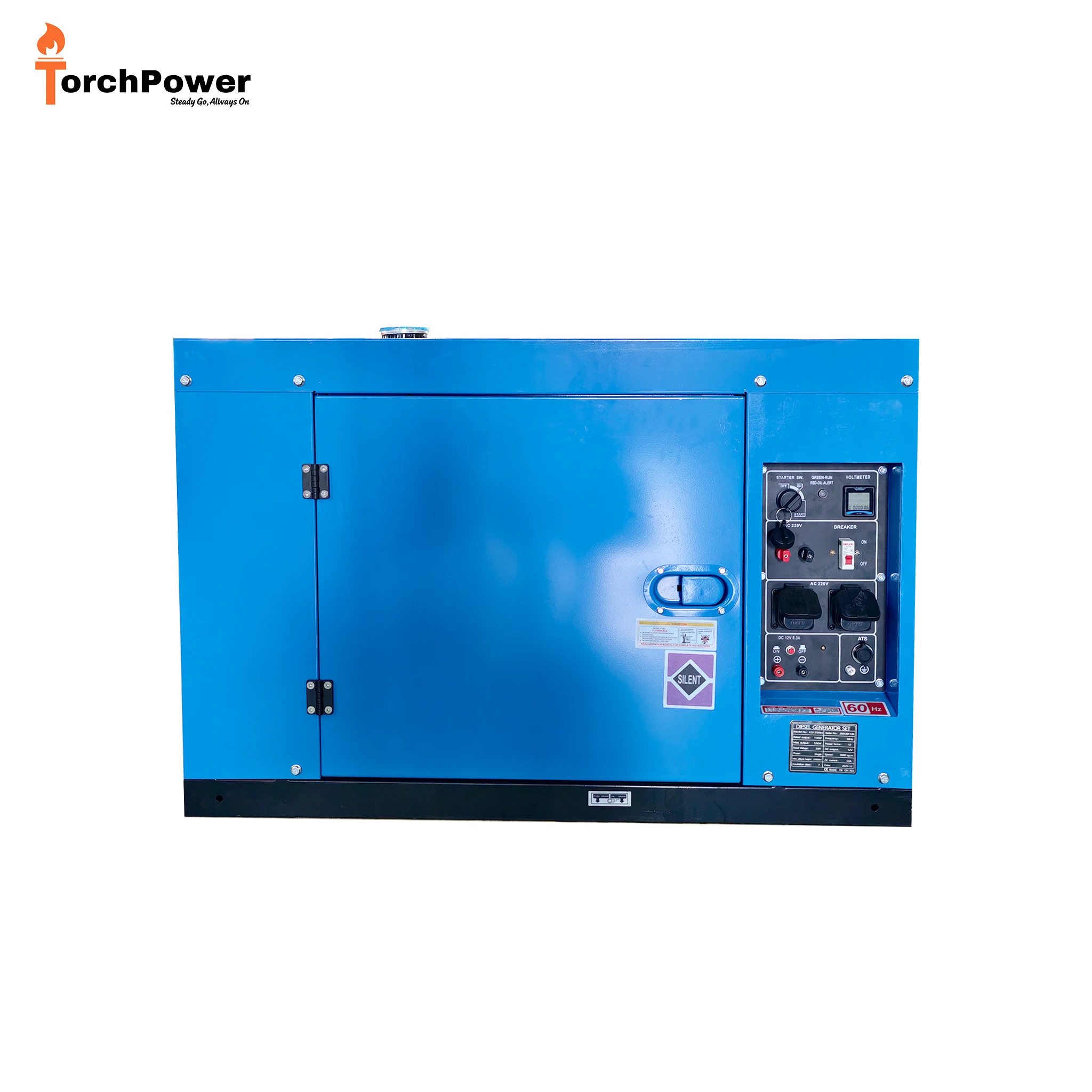 11KW Portable Mobile Single Phase Three Phase Silent Type Diesel Generator Sets For Home Use