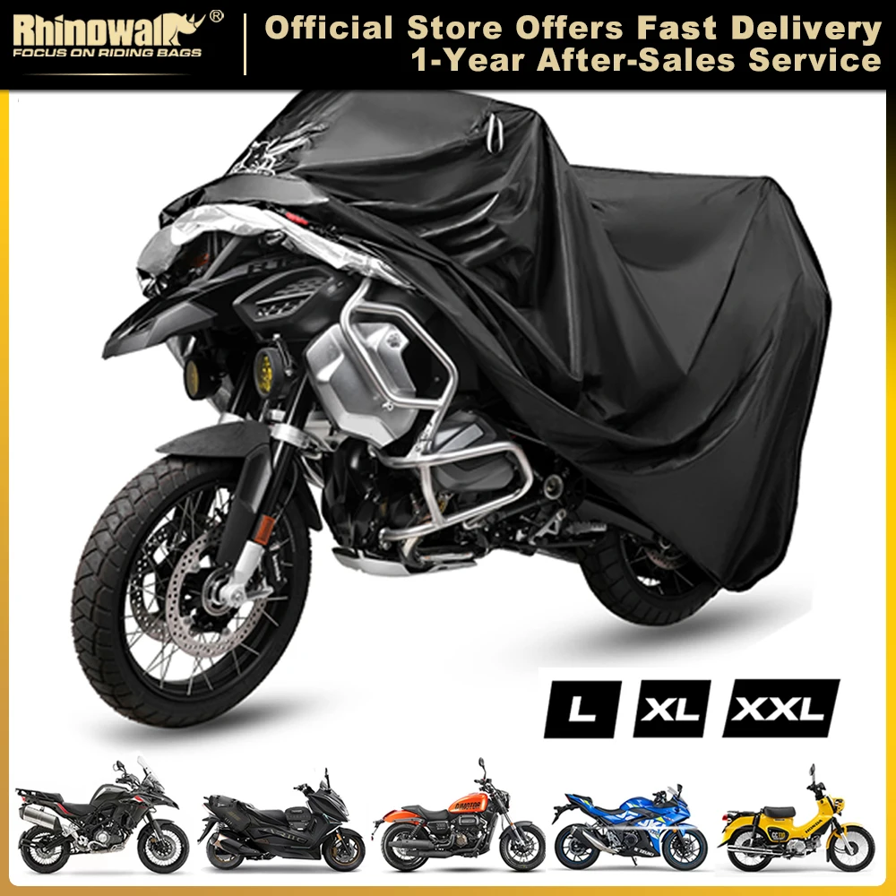 Rhinowalk Motorcycle Cover Outdoor Motorbike Rain Cover Protection Dust Wind Sunshade Dustproof Cover Fit For Universal Motor