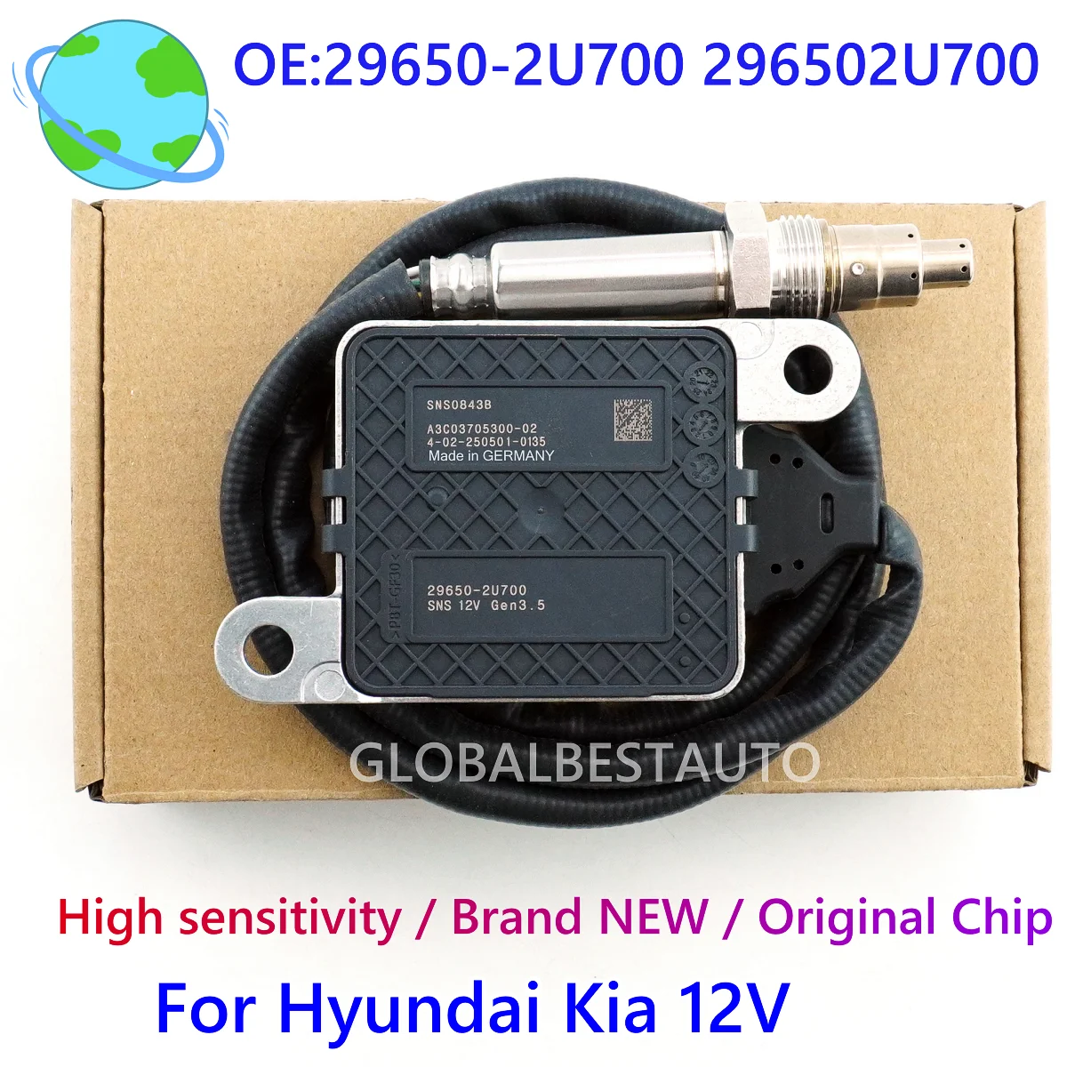 29650-2U700 29650 2U700 296502U700 SNS0843B Nitrogen Oxide Nox Sensor for Hyundai KIA Seltos