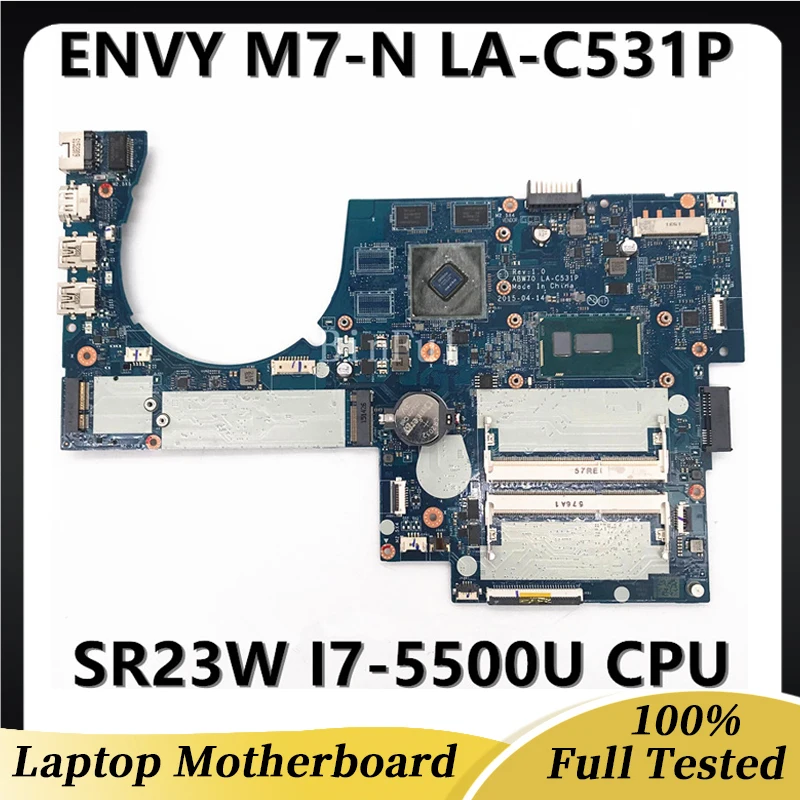 

813681-601 813681-001 Mainboard For 17T-N M7-N M7-N Laptop Motherboard ABW70 LA-C531P W/I7-5500U CPU N16S-GT-B-A2 940M 2GB Test