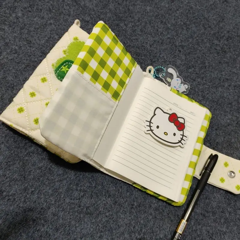 A6 Handmade Four Leaf Clover Book Jacket Original Book Cover Portable Ledger, Notepad, Diary Protective Case