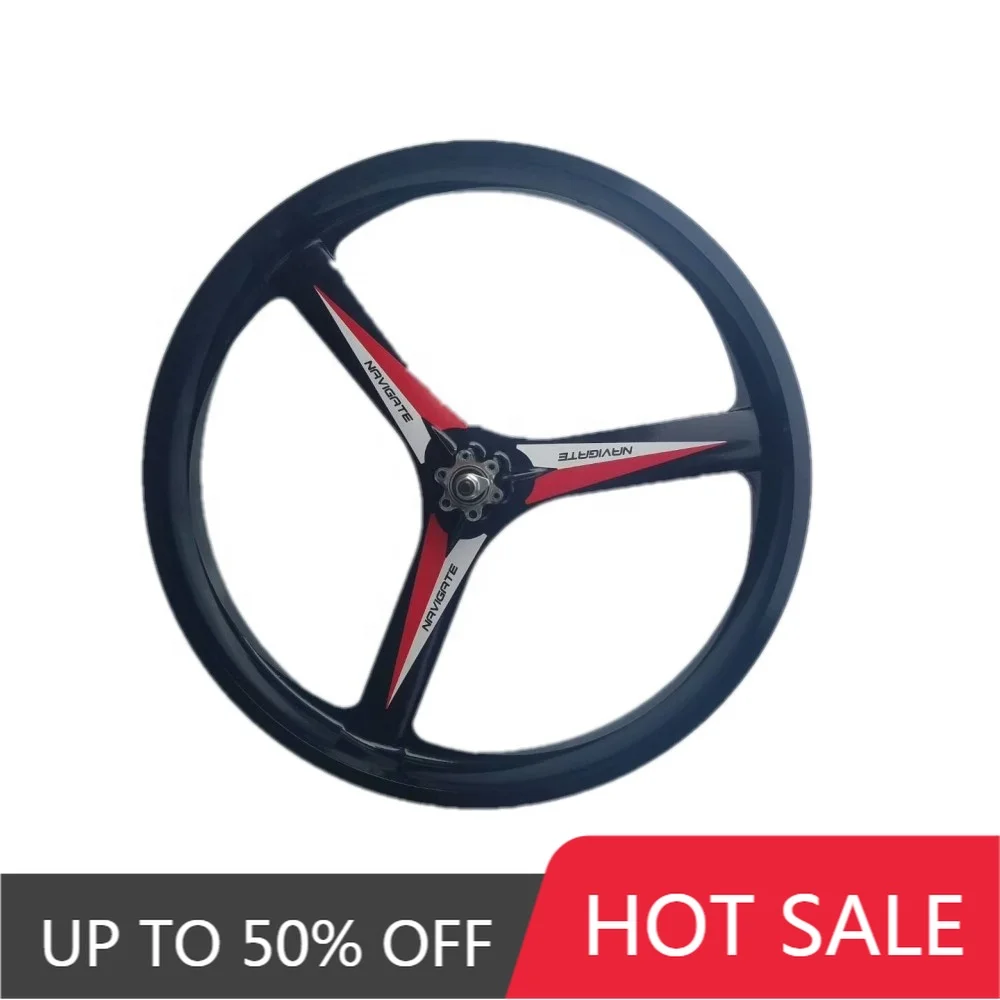 

STLF 24 Inch Snow Bike Rims Fat Bicycle Wheels Sand Beach Bike Wheel 3 Spoke Magnesium Alloy Powder Coated Rims for Snow Bike