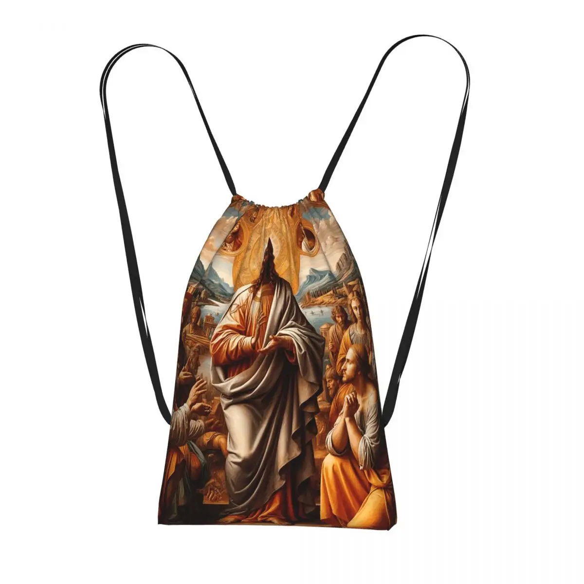 

WORSHIPING JESUS Backpacks Casual Drawstring Bags Storage Bag Book Bags for Man Woman School
