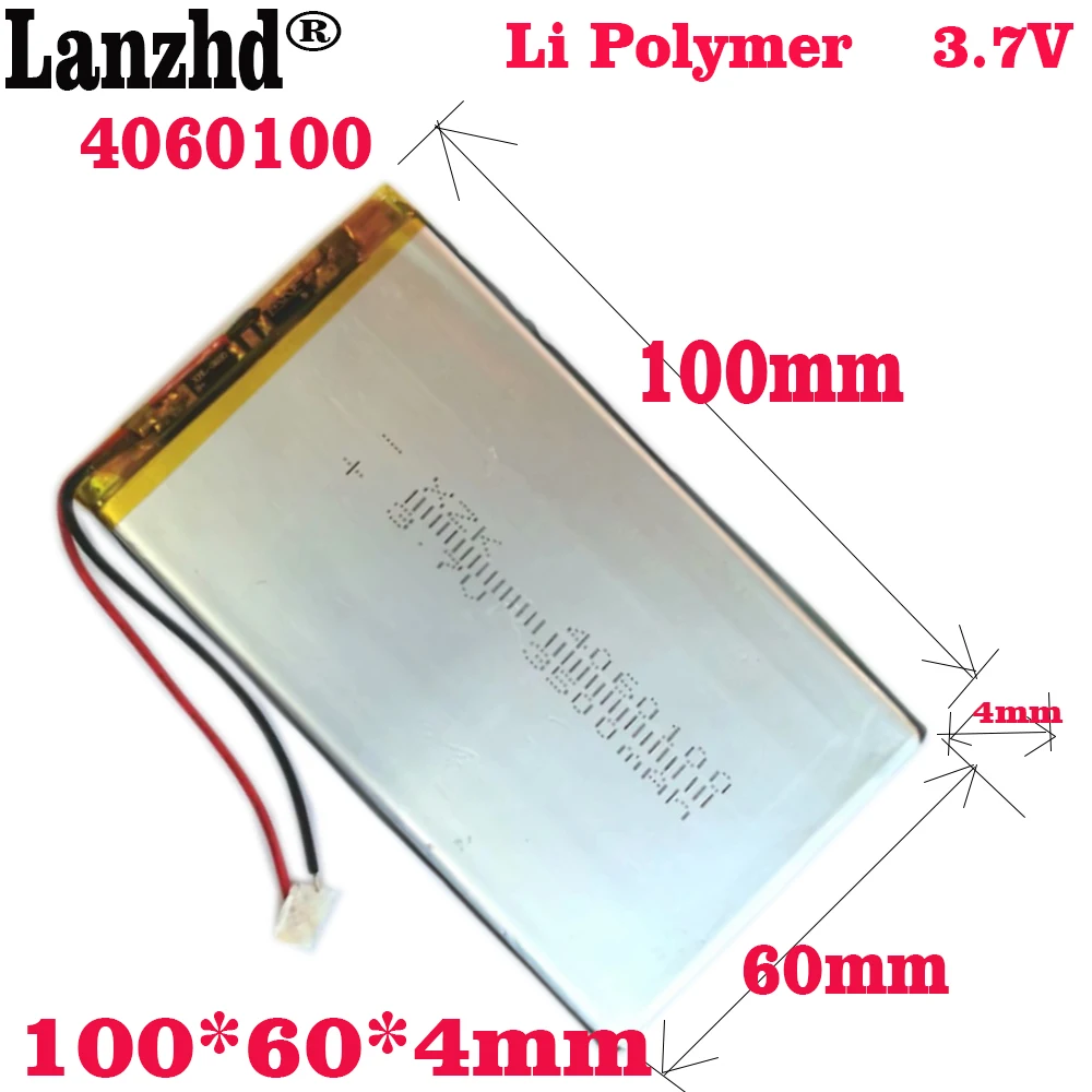 1-12 pcs 4060100 Li Polymer battery 3.7V 3500MAH For Tablet computer game console monitoring device 100*60*4mm