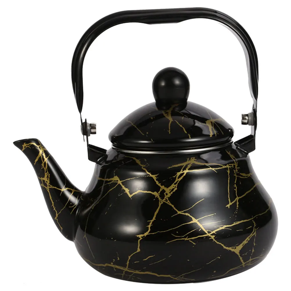 

Эмалированный чайник для плиты с мраморным дизайном, сверхпрочный, для нагрева воды, для газовых, электрических и индукционных плит, для дома и офиса