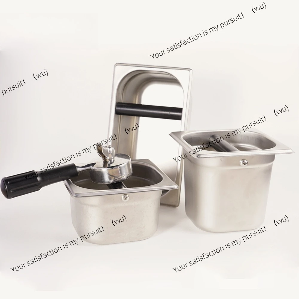 Coffee powder residue bucket Commercial bar counter Stainless steel residue bucket Mini coffee powder residue container Storage