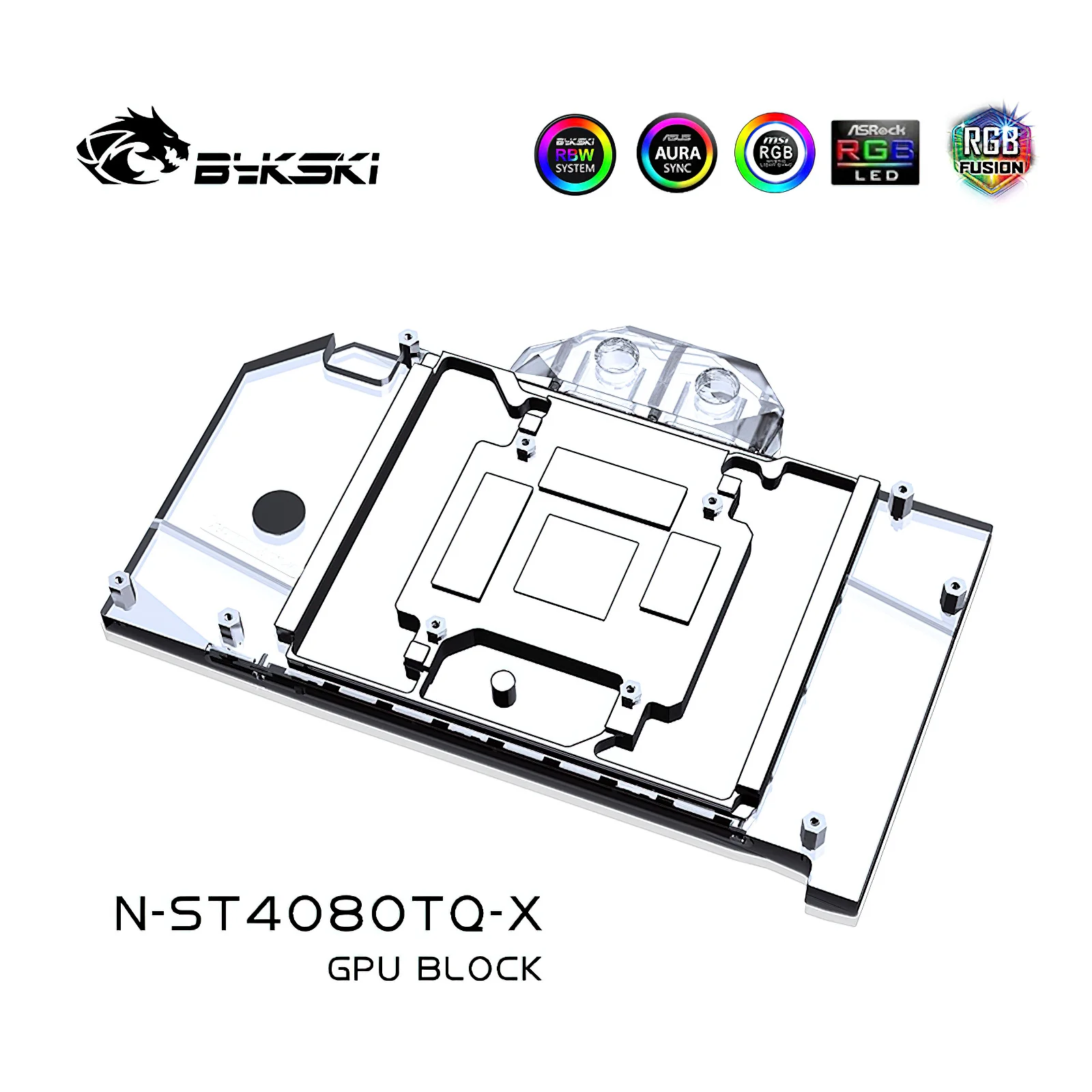 Bykski-enfriador de bloque GPU RGB de cubierta completa para ZOTAC RTX4090 Trinity AMP N-ST4080TQ-X