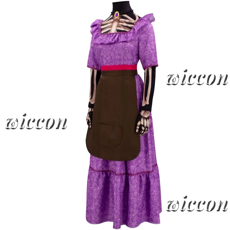 Movie CoCo Mama Imelda Costume Cosplay Girls Music Dreaming Around Halloween Family Party Fancy Purple Dress for Women