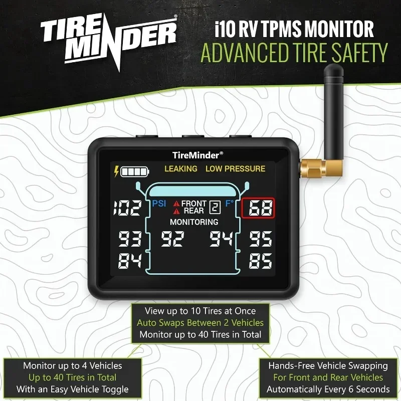 home.i10 RV TPMS with 6 Transmitters