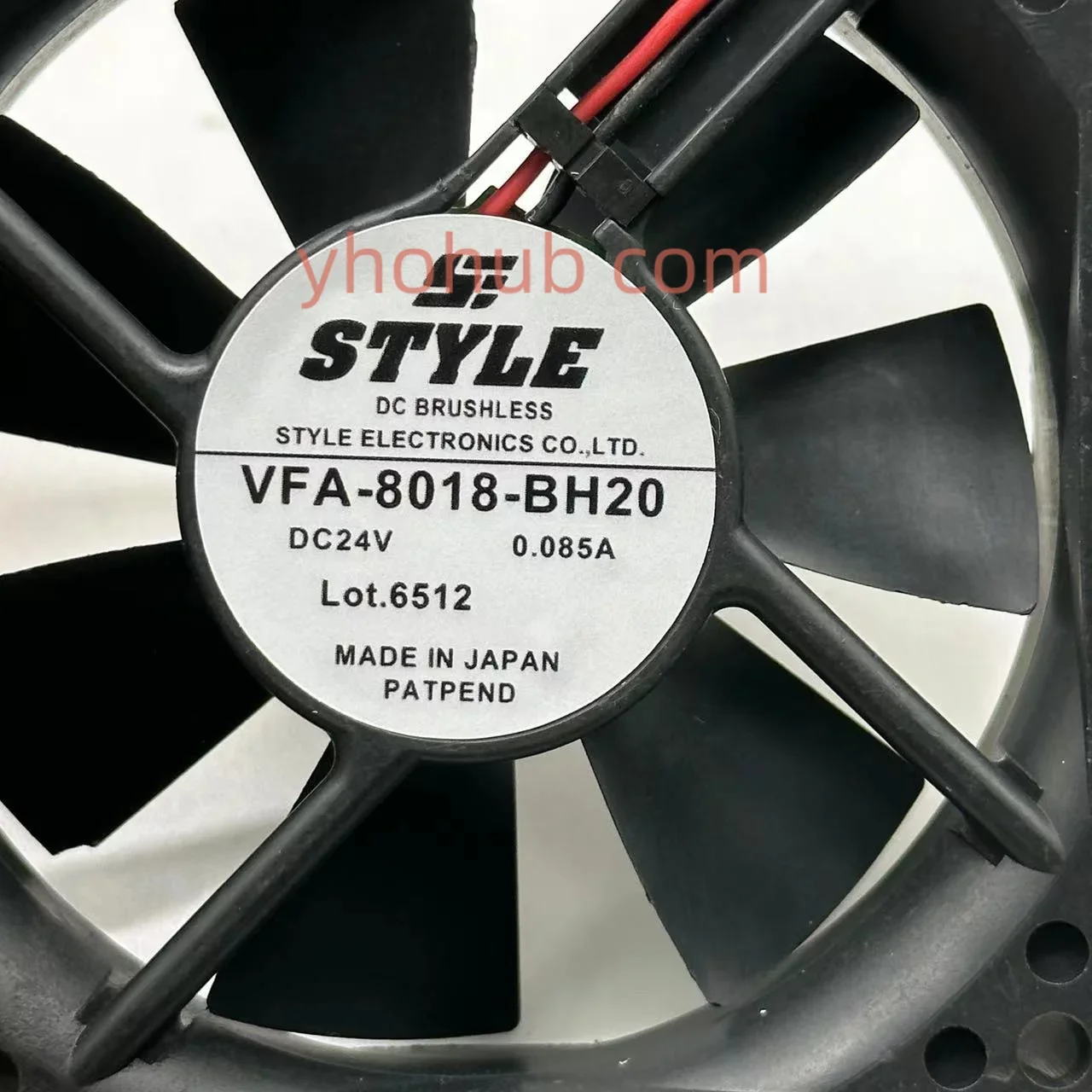 พัดลมสไตล์ VFA-8018-BH20 DC 24V 0.085A 80x80x20 มม.2 สาย Server พัดลมระบายความร้อน