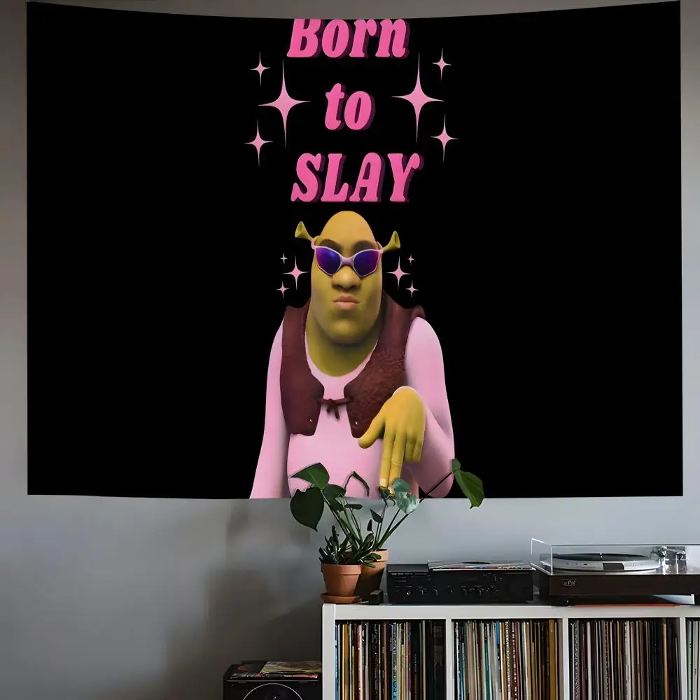 

Настенный гобелен «Born to SLAY» для декора интерьера: гостиная, спальня, вечеринка, общежитие. Бохо-декор с креплением-клипсой.