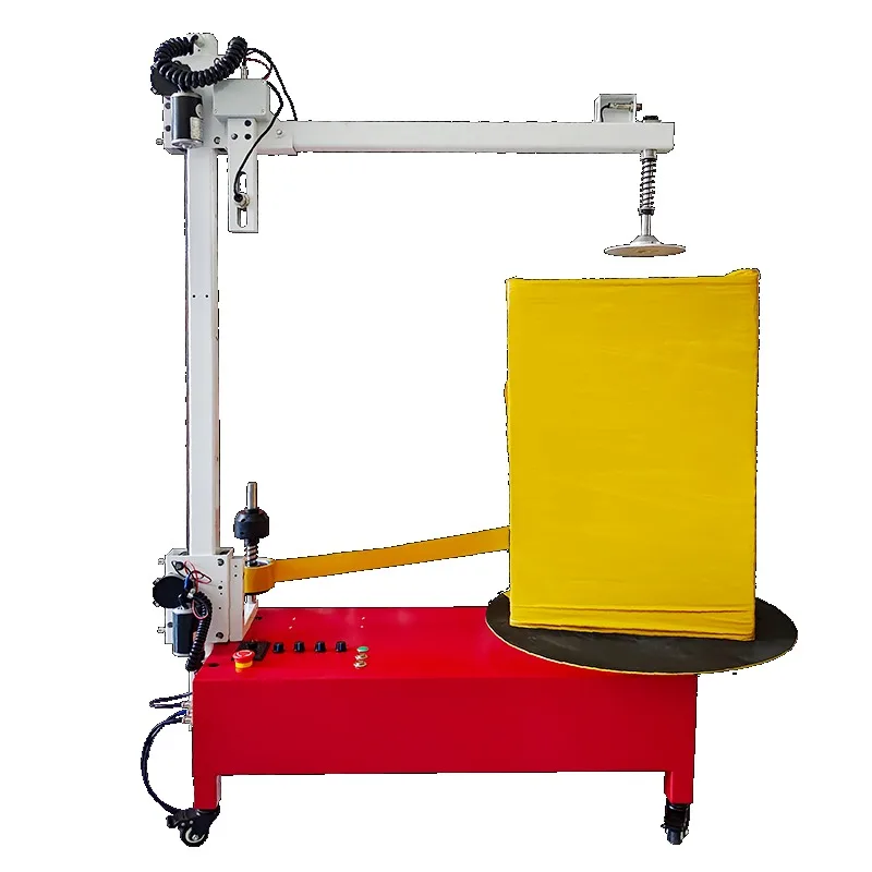 

40 60CM Rotary Arm Pallet Stretch Wrapper Automatic Top Press Plastic Film Shrink Wrapping Machine For Beverage Chemical