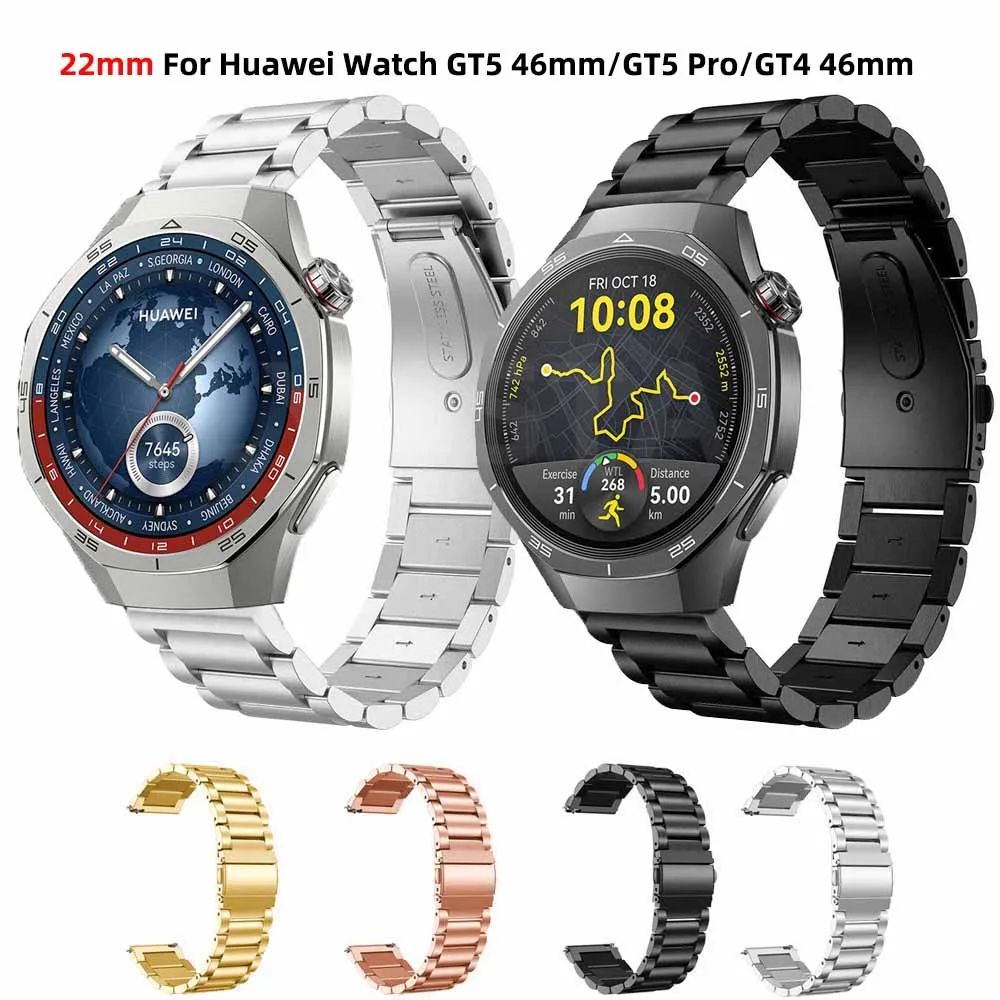 22mm Edelstahl Armband Für Huawei Uhr GT5 GT 5 Pro 46mm Smartwatch Für Huawei Uhr GT4 GT3 GT2 Pro 46mm Armband Armband