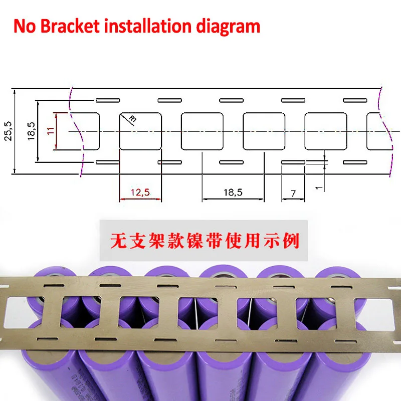 1Meter 2/3/4P Strip Nikel Berlapis Baja untuk 18650 Baterai Lithium Paket Pita Las Sabuk Nikel