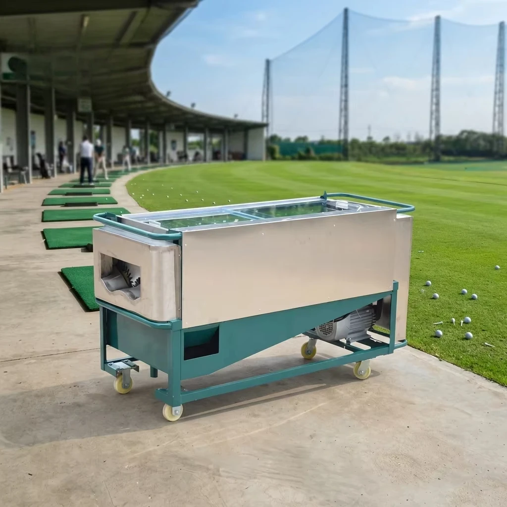 Factory Sales Stainless Steel Automatic Golf Ball Washer Machine Golf Ball Cleaning Machine Tool for Golf Driving Range