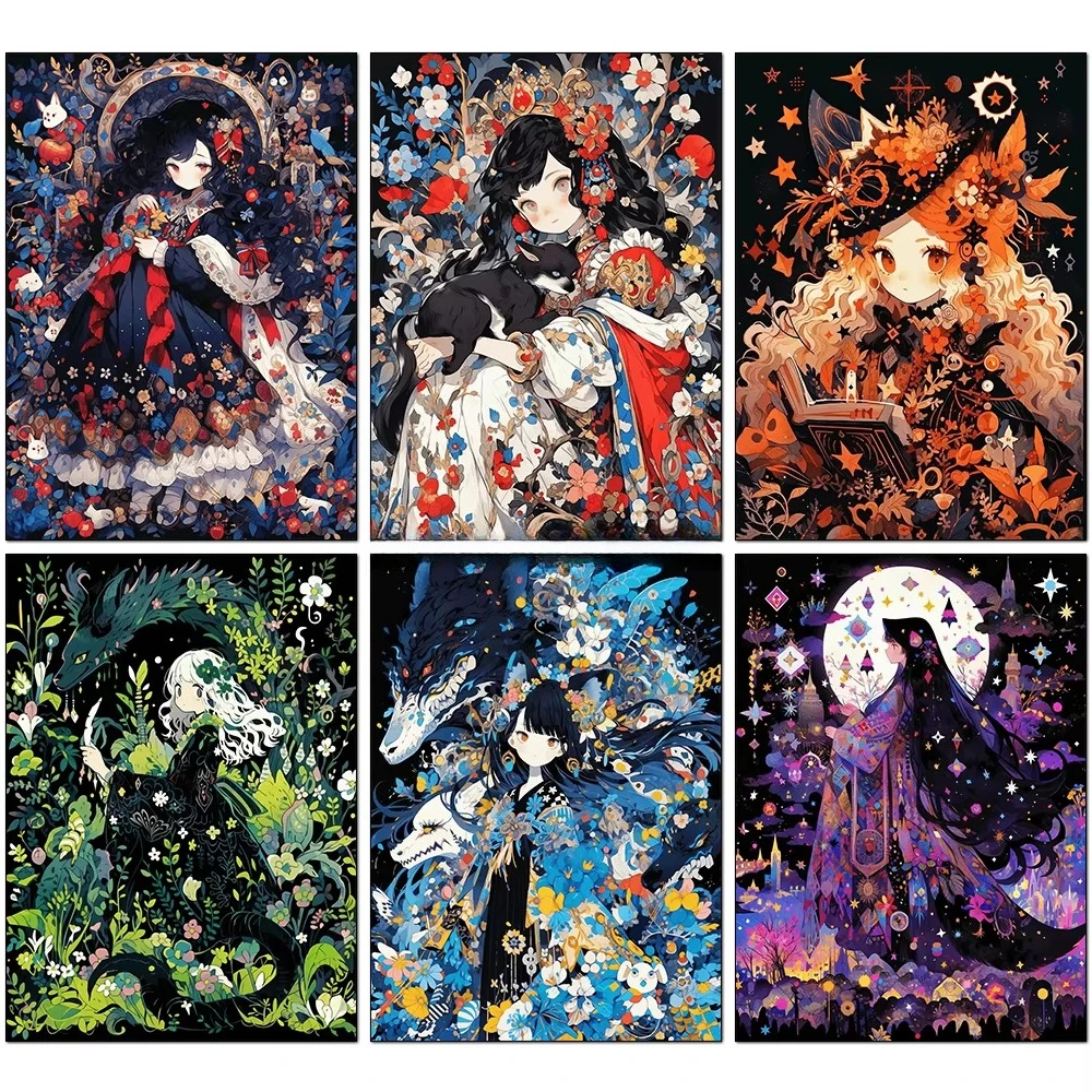 5D Cartoon Strass Stickerei Diamant Malerei Mondmädchen Mosaik Kreuzstich Heimdekoration Kinder Handgemachtes Geschenk