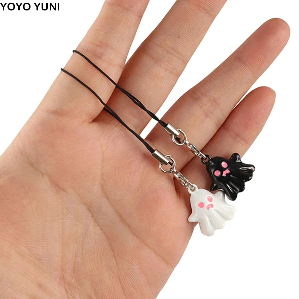 

Fashion Spooky Ghost Phone Charms Halloween Pendant Phone Lanyard Alloy Cartoon Y2K Phone Strap Jewelry Gift